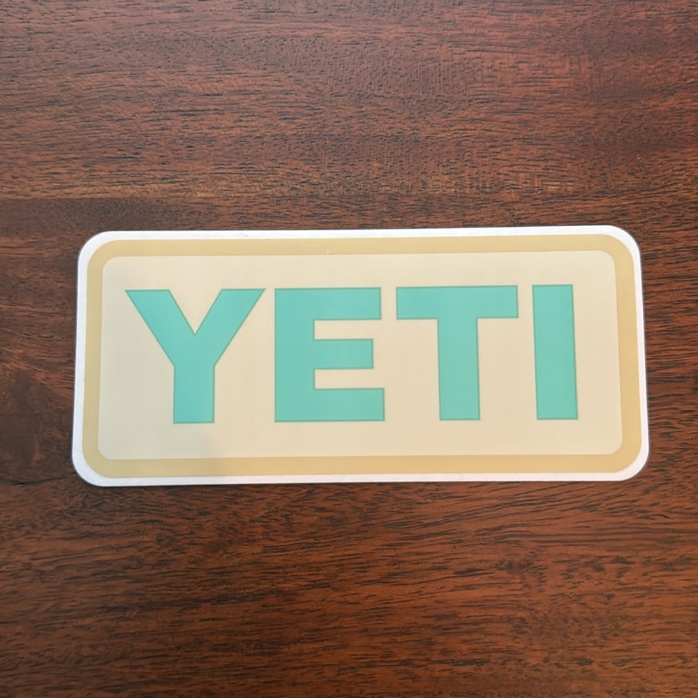 Yeti Decal Beige/Teal RARE
